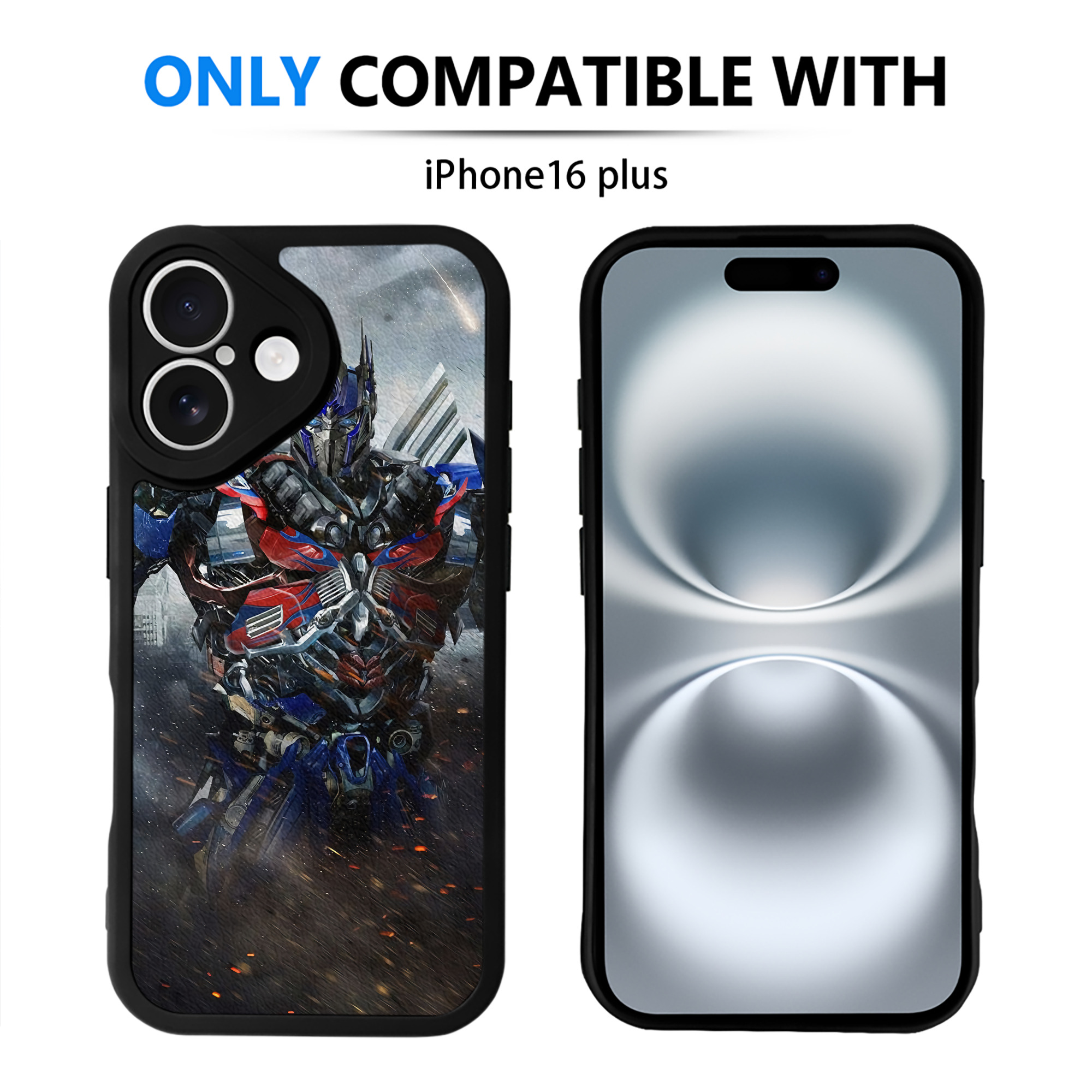 （画像用） Transformers トランスフォーマー 【iPhone 16シリーズ対応】シリコンスマホケース（レザー調） 材質：シリコン